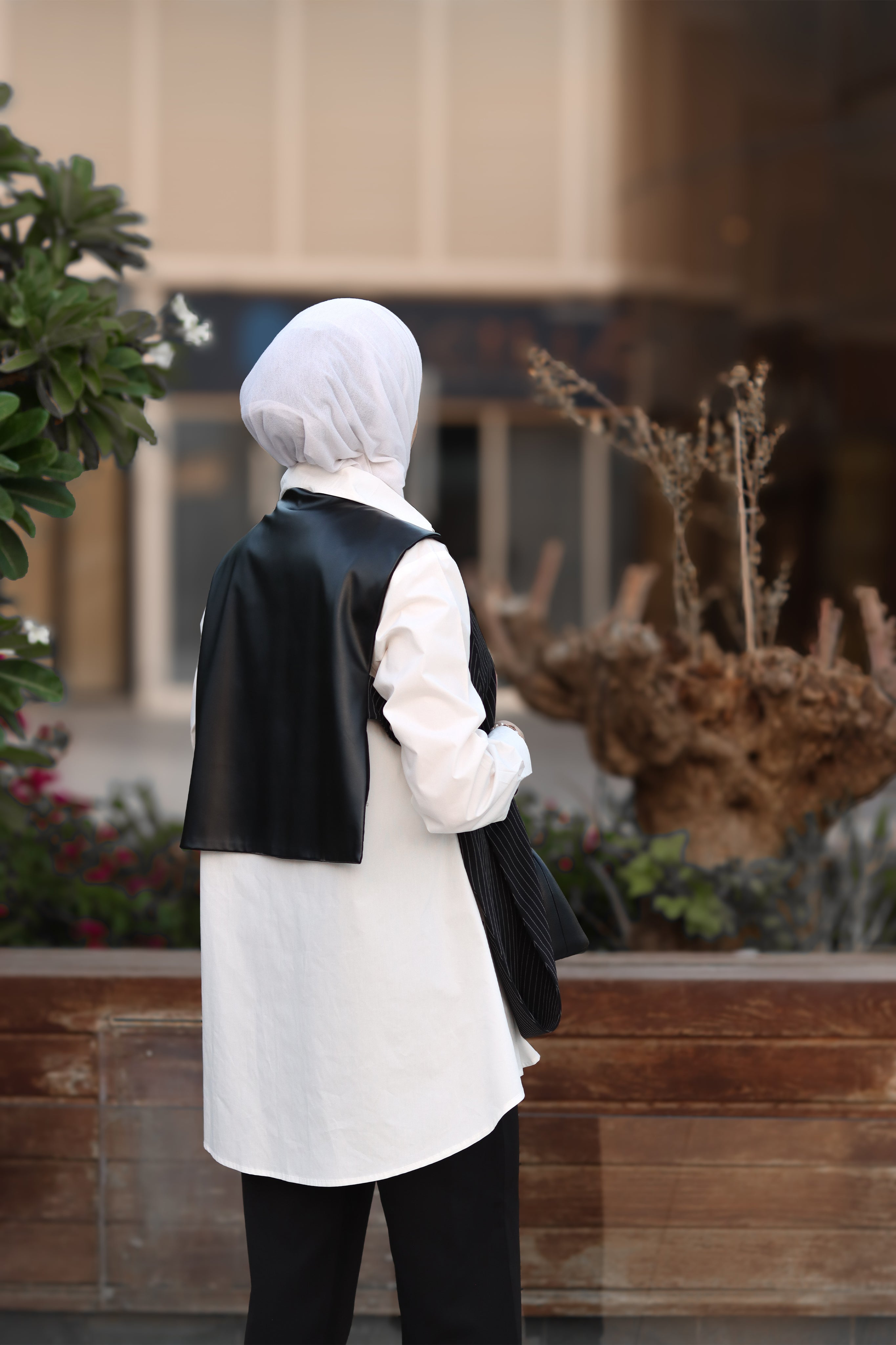 Pinstripe Harmony Poplin & Chamois Vest Set