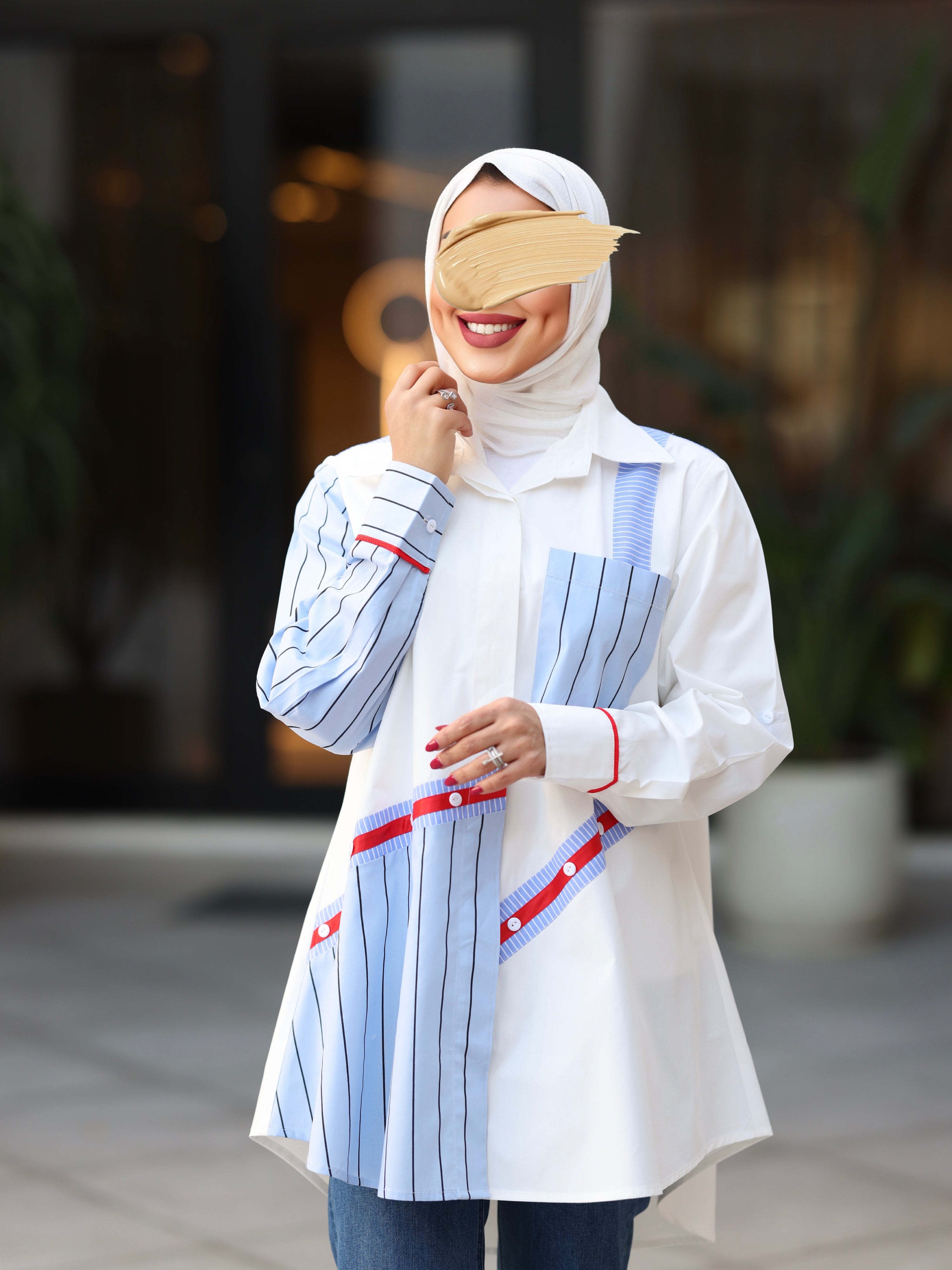 قميص البوبلين المخطط