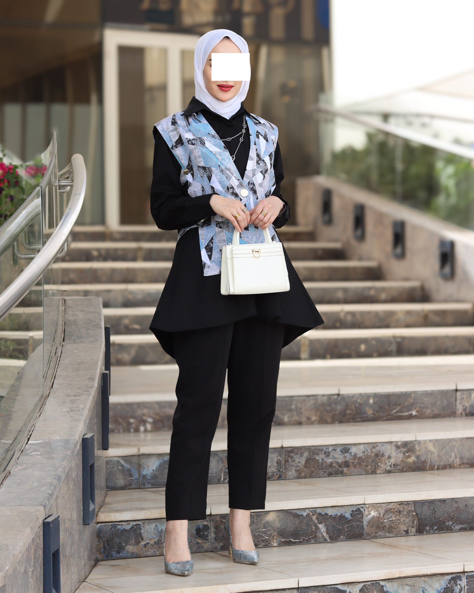 قميص و سترة بوبلين بريزم نوار
