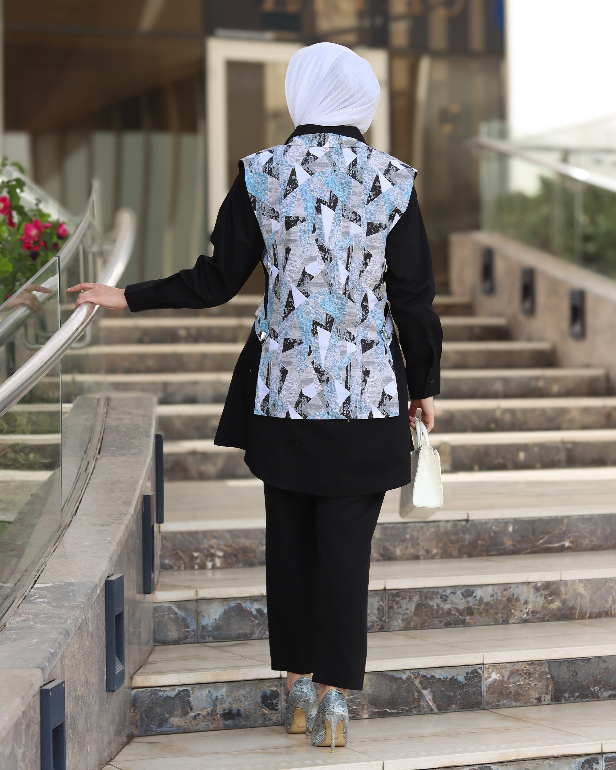 قميص و سترة بوبلين بريزم نوار