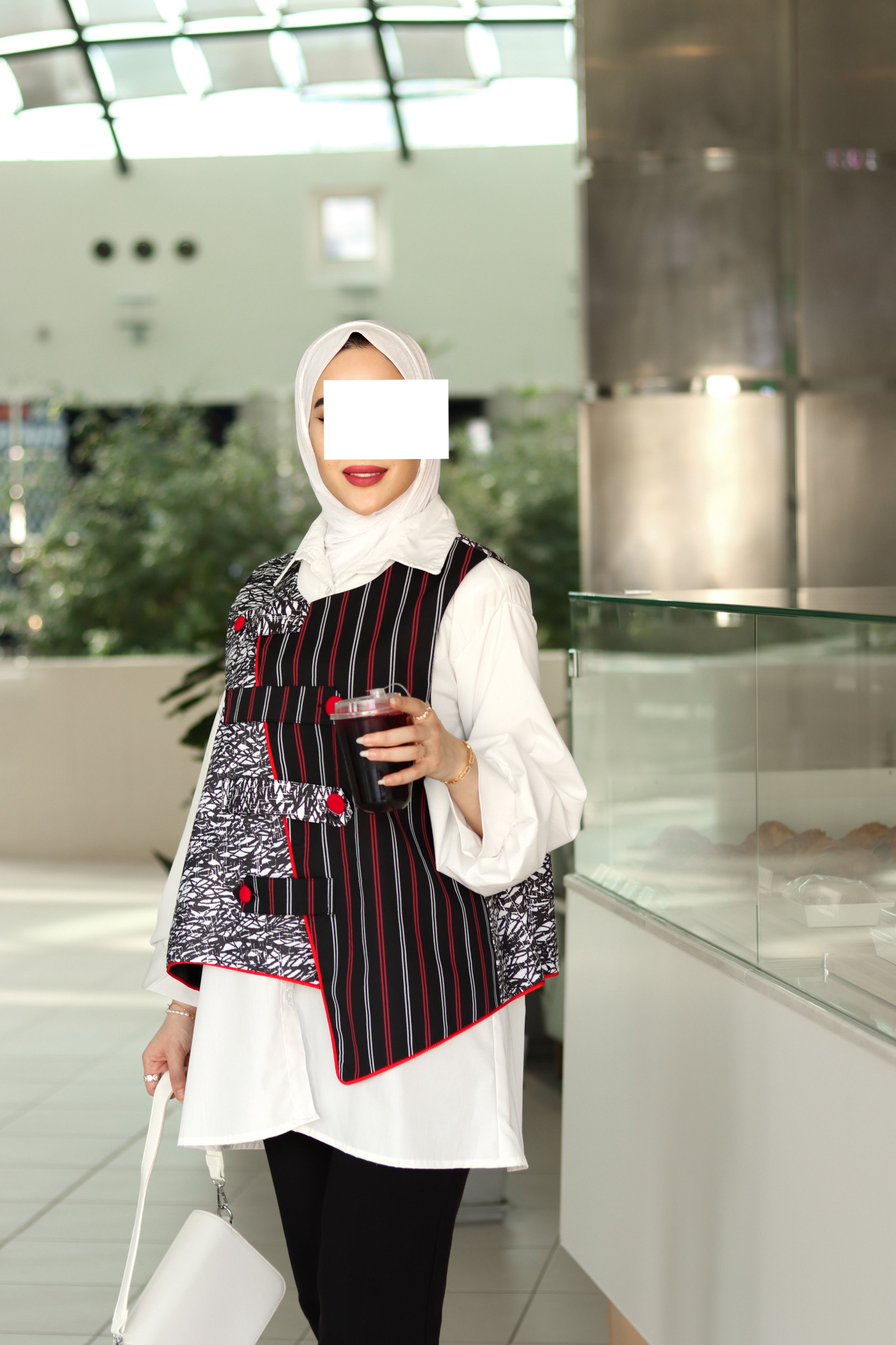 Monochrome Poplin Layered Shirt & Vest
