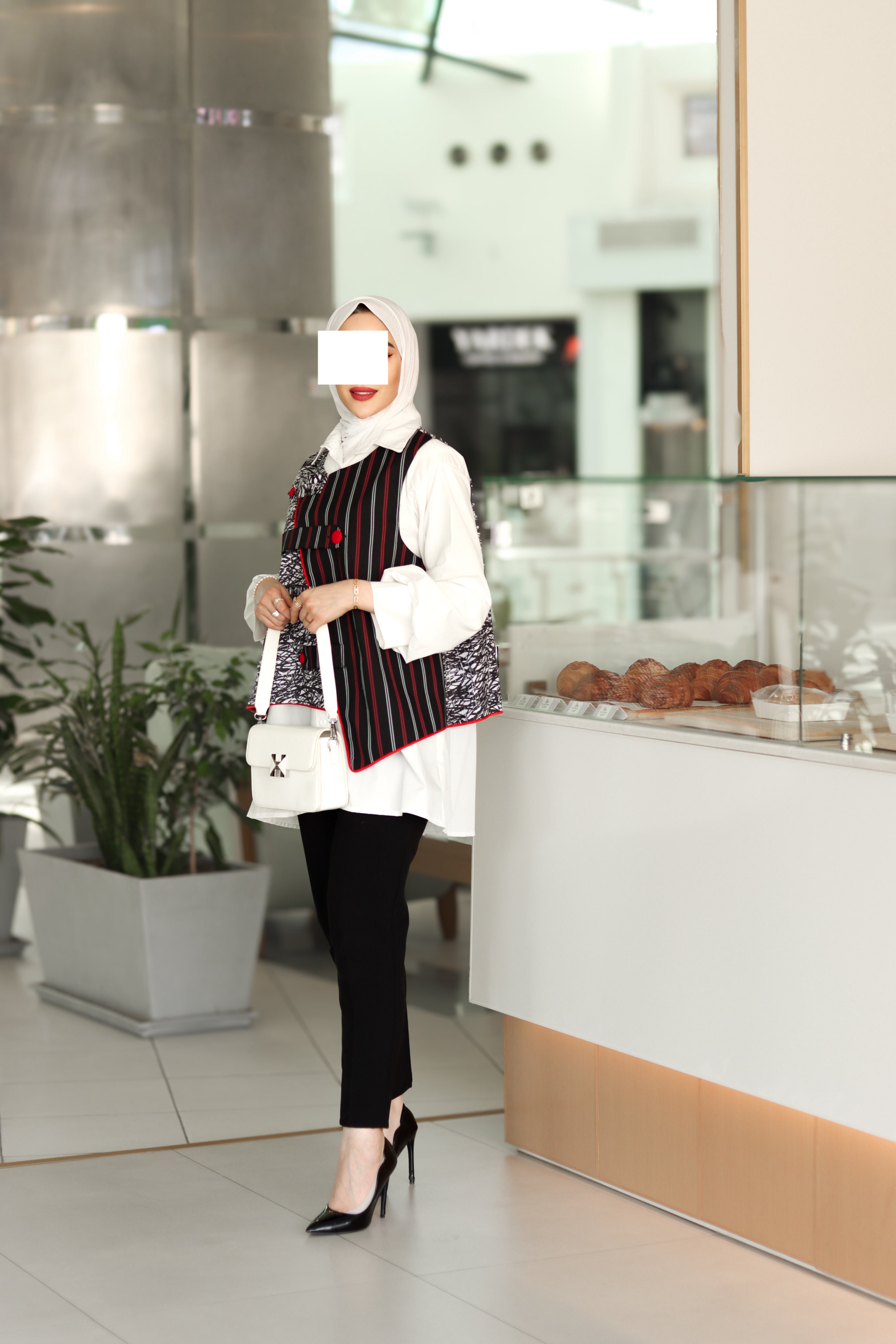 Monochrome Poplin Layered Shirt & Vest