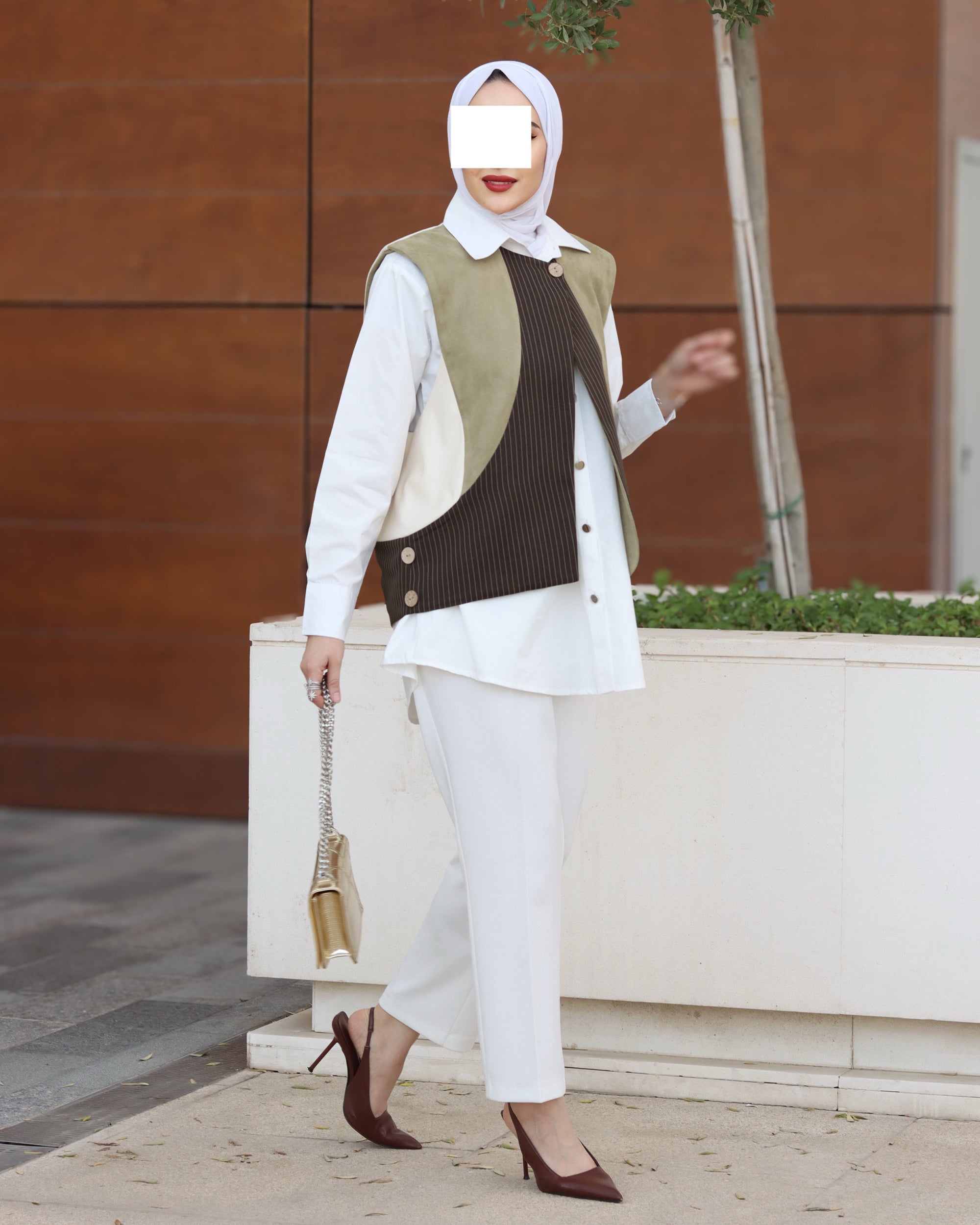 مجموعة سترة ساج دريفت من البوبلين والشاموا