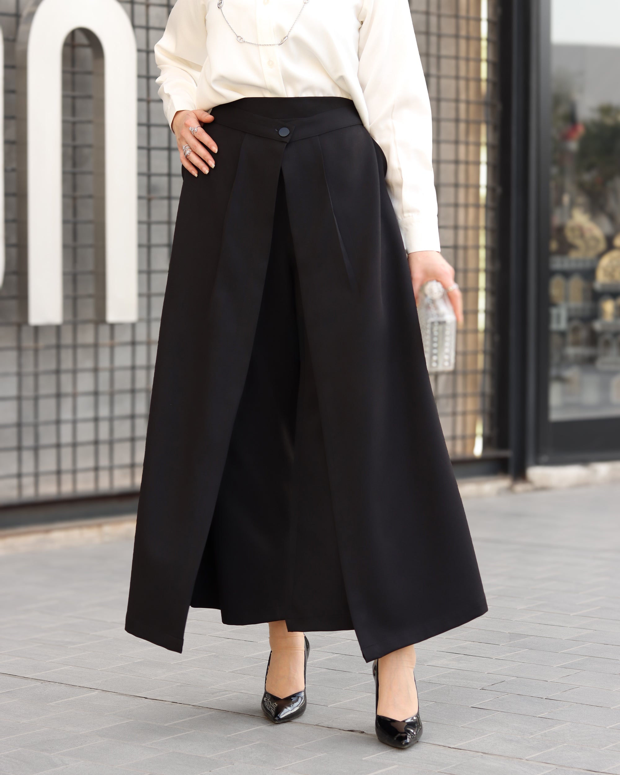 بنطلون باربي ميدنايت بخصر متقاطع