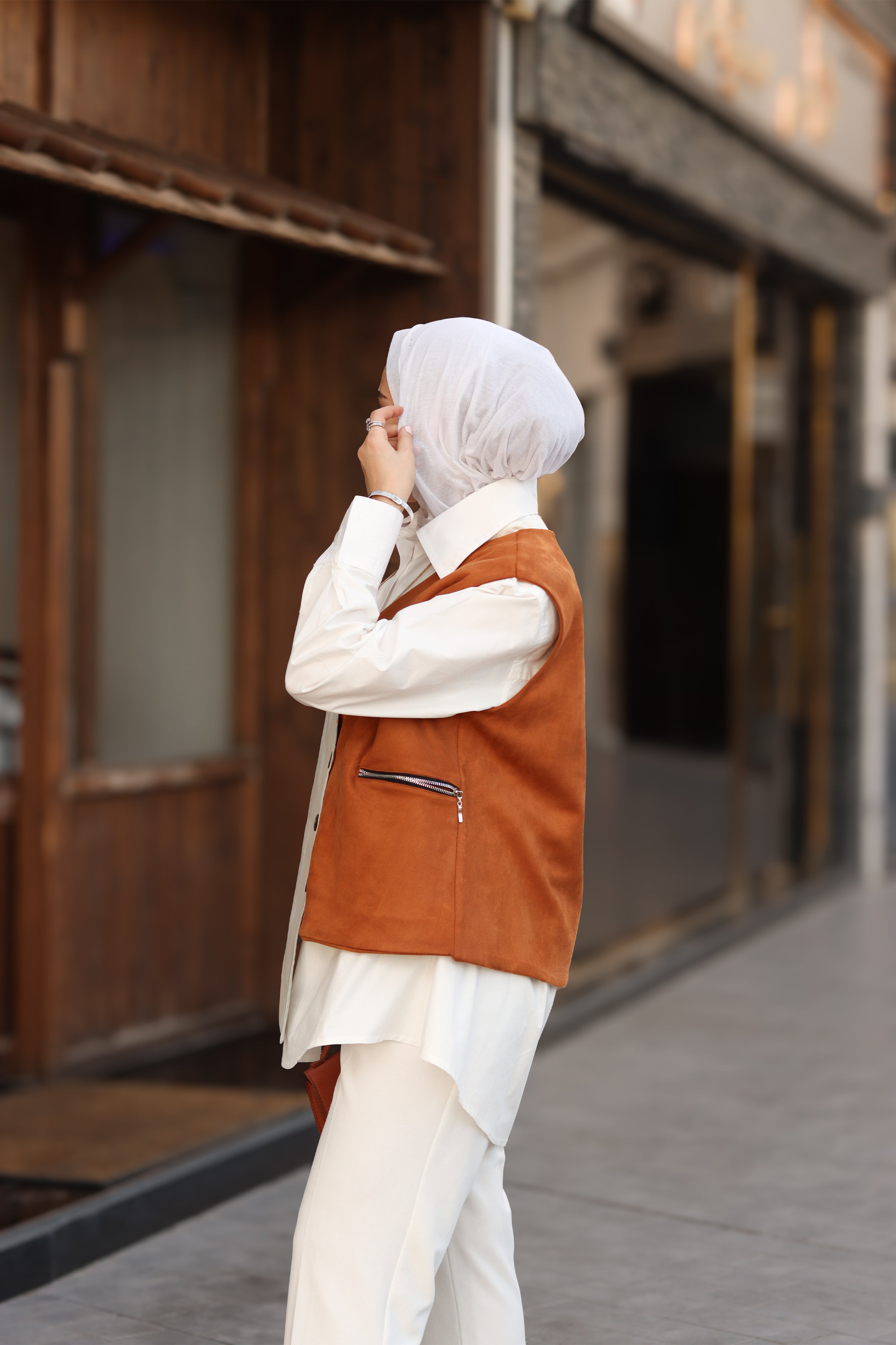 Amber Line Poplin & Chamois Vest Set