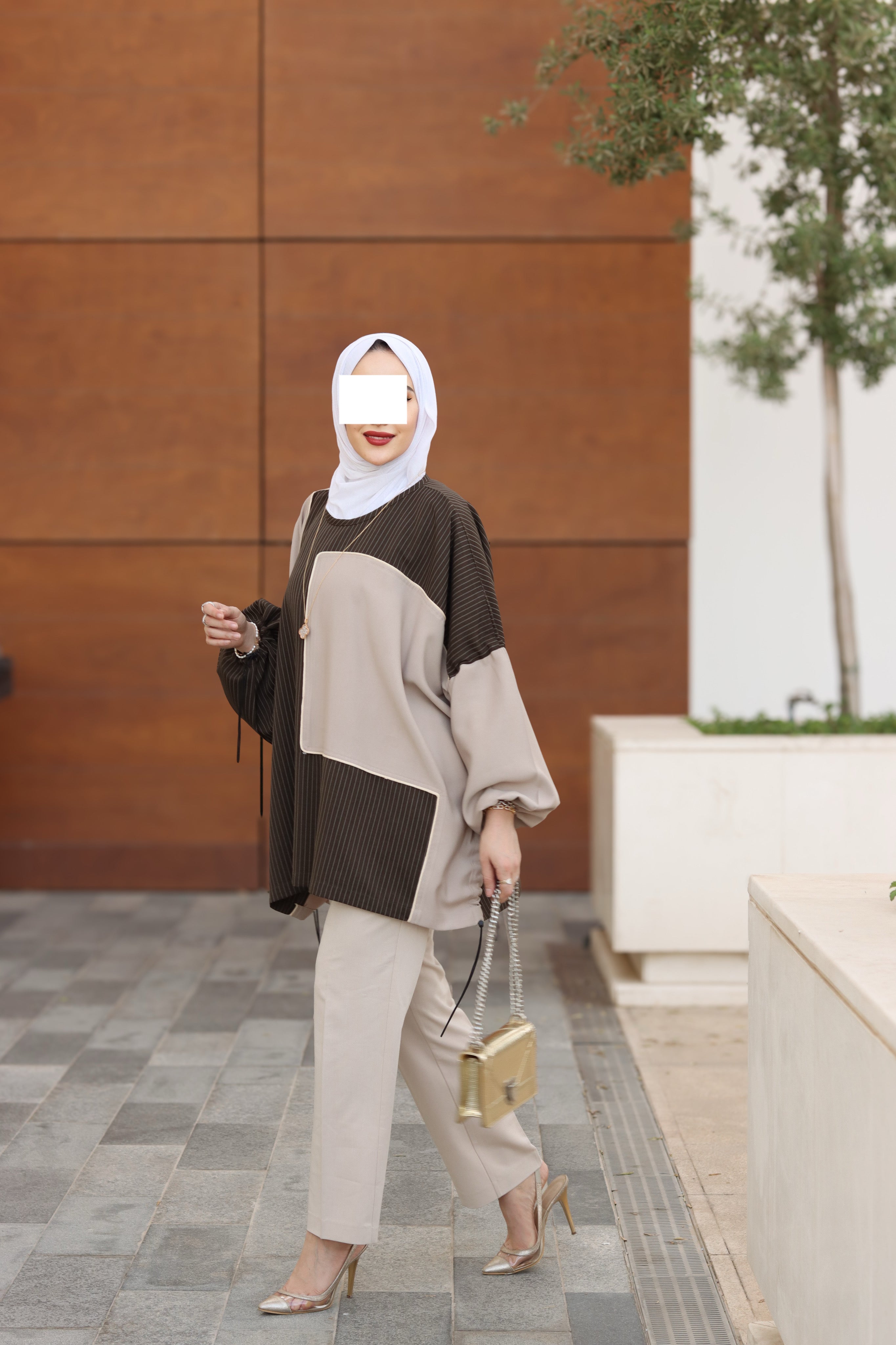 Espresso Harmony Poplin & Chamois Vest Set