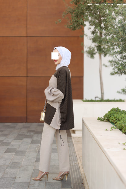 Espresso Harmony Poplin & Chamois Vest Set