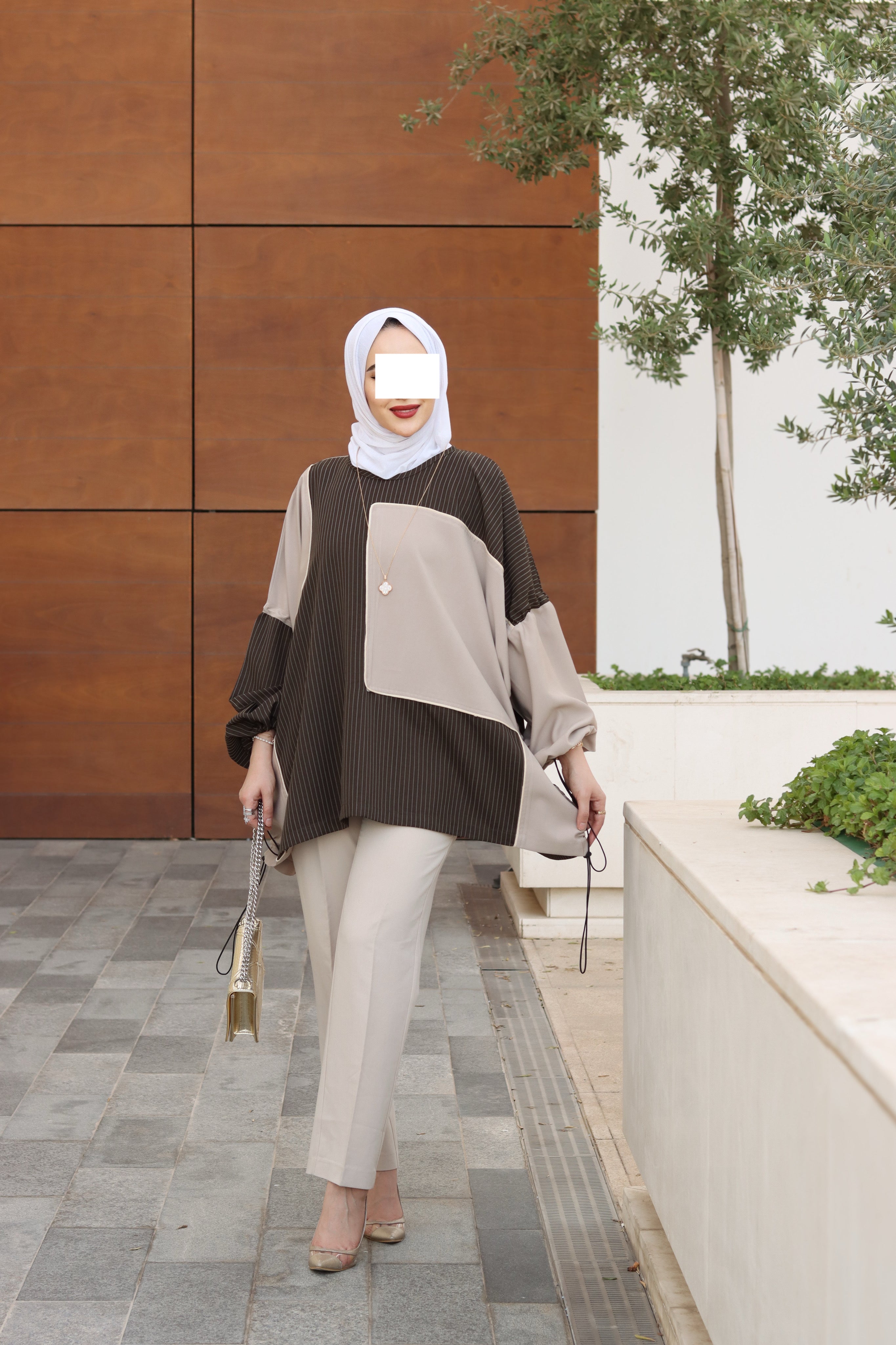 Espresso Harmony Poplin & Chamois Vest Set