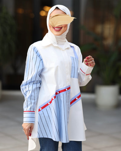 قميص البوبلين المخطط