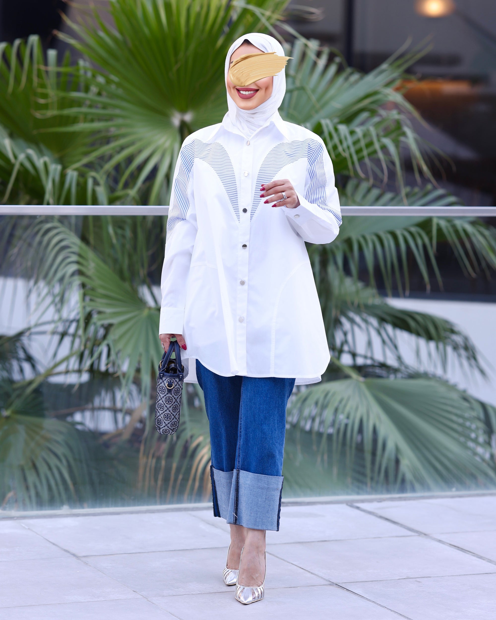 Minimal Wave Poplin Shirt