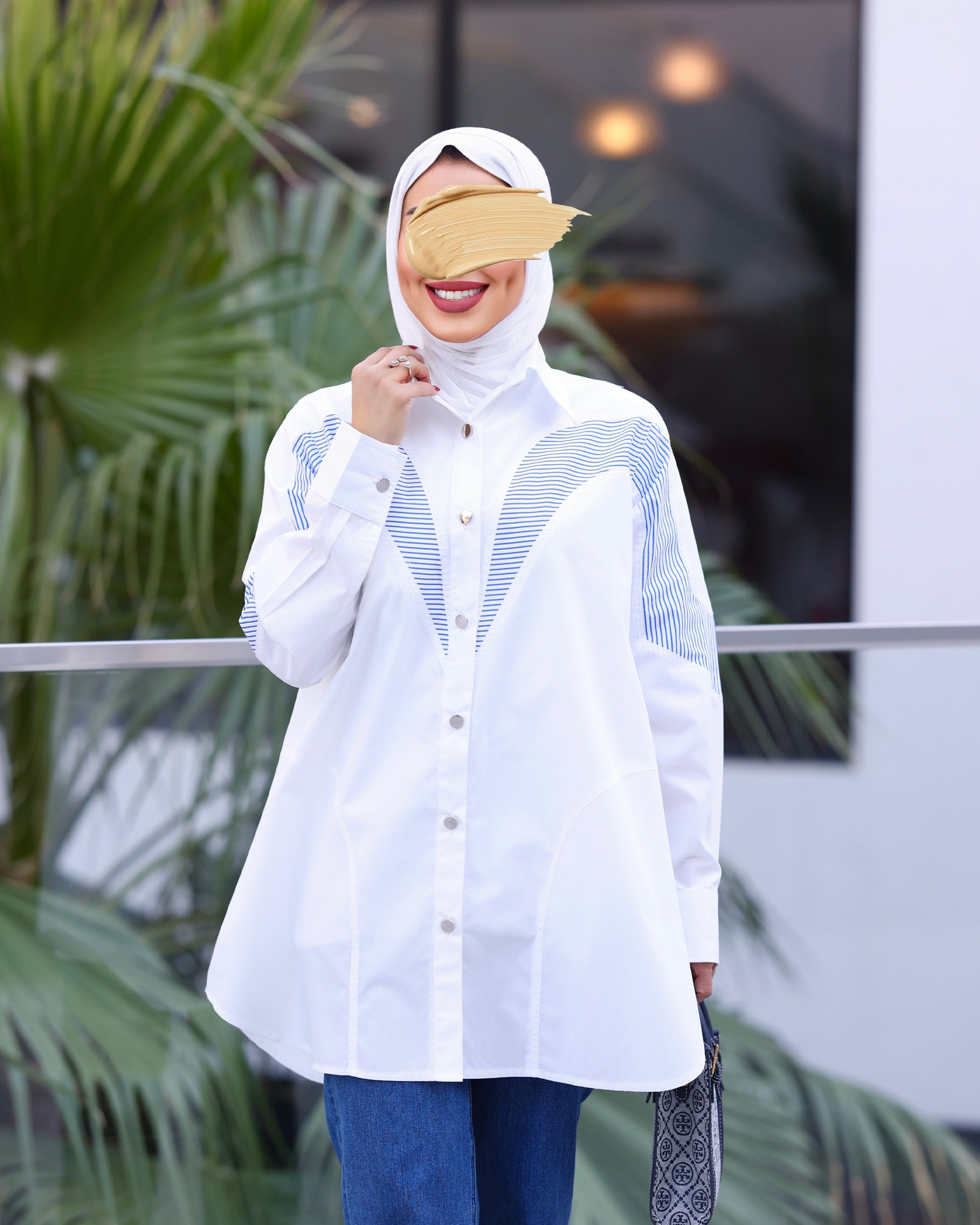 Minimal Wave Poplin Shirt