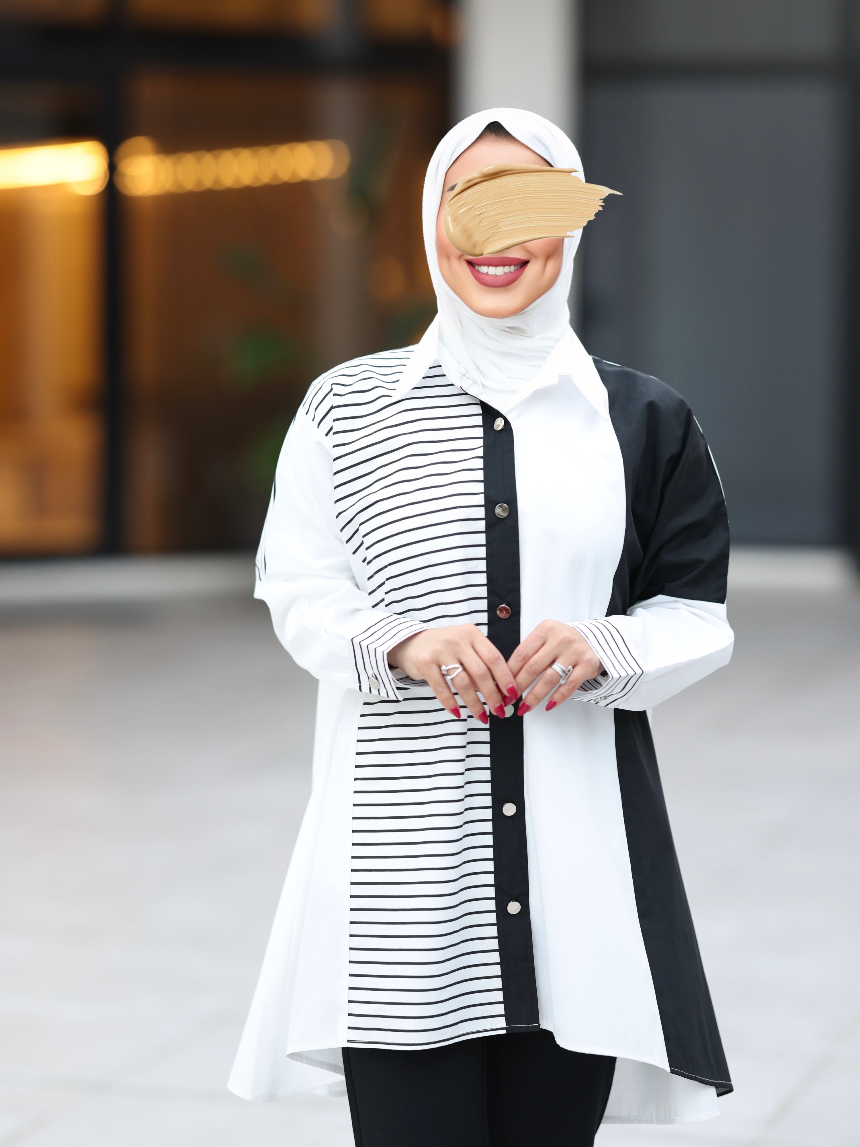 Monochrome Stripe Poplin Shirt