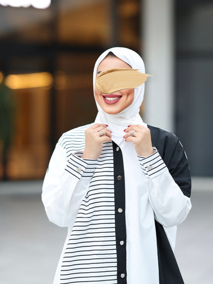 Monochrome Stripe Poplin Shirt