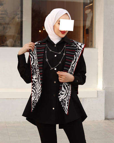 Noir Elegance Poplin Shirt