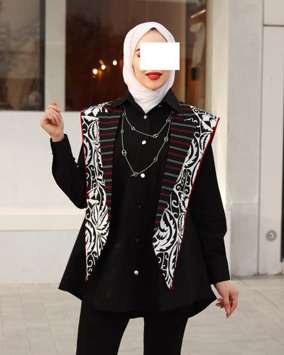 Noir Elegance Poplin Shirt