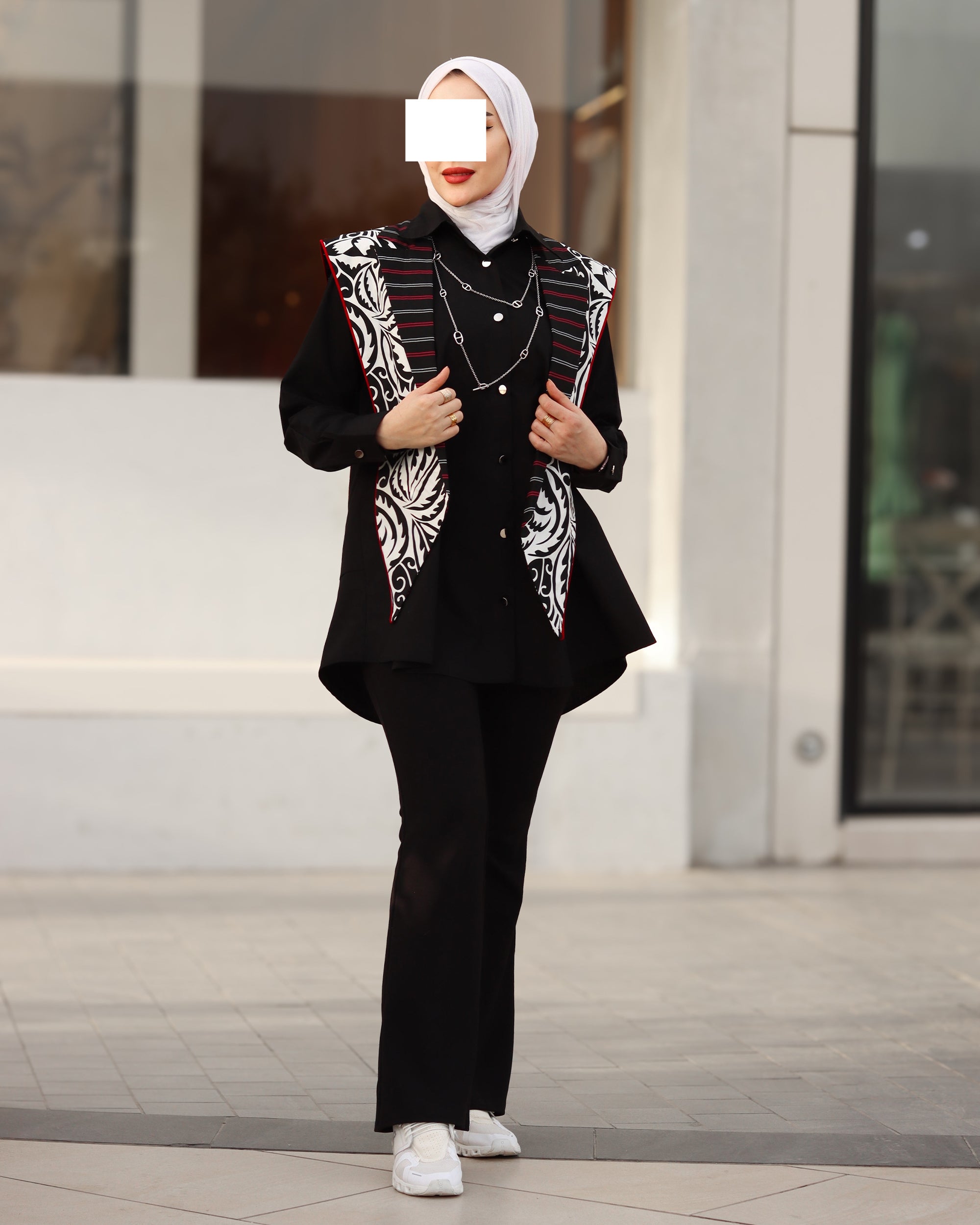 Noir Elegance Poplin Shirt