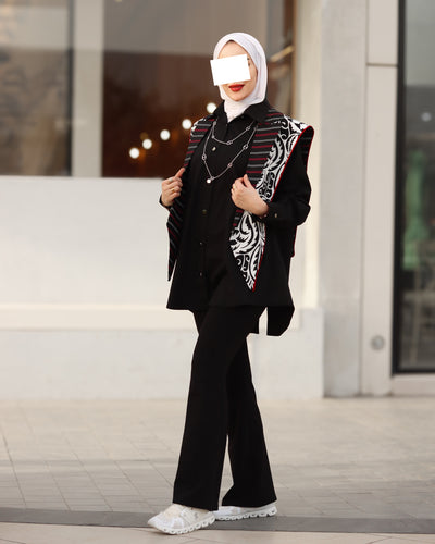 Noir Elegance Poplin Shirt