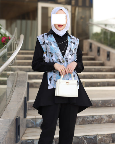 قميص و سترة بوبلين بريزم نوار