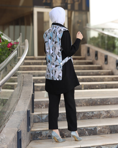 قميص و سترة بوبلين بريزم نوار