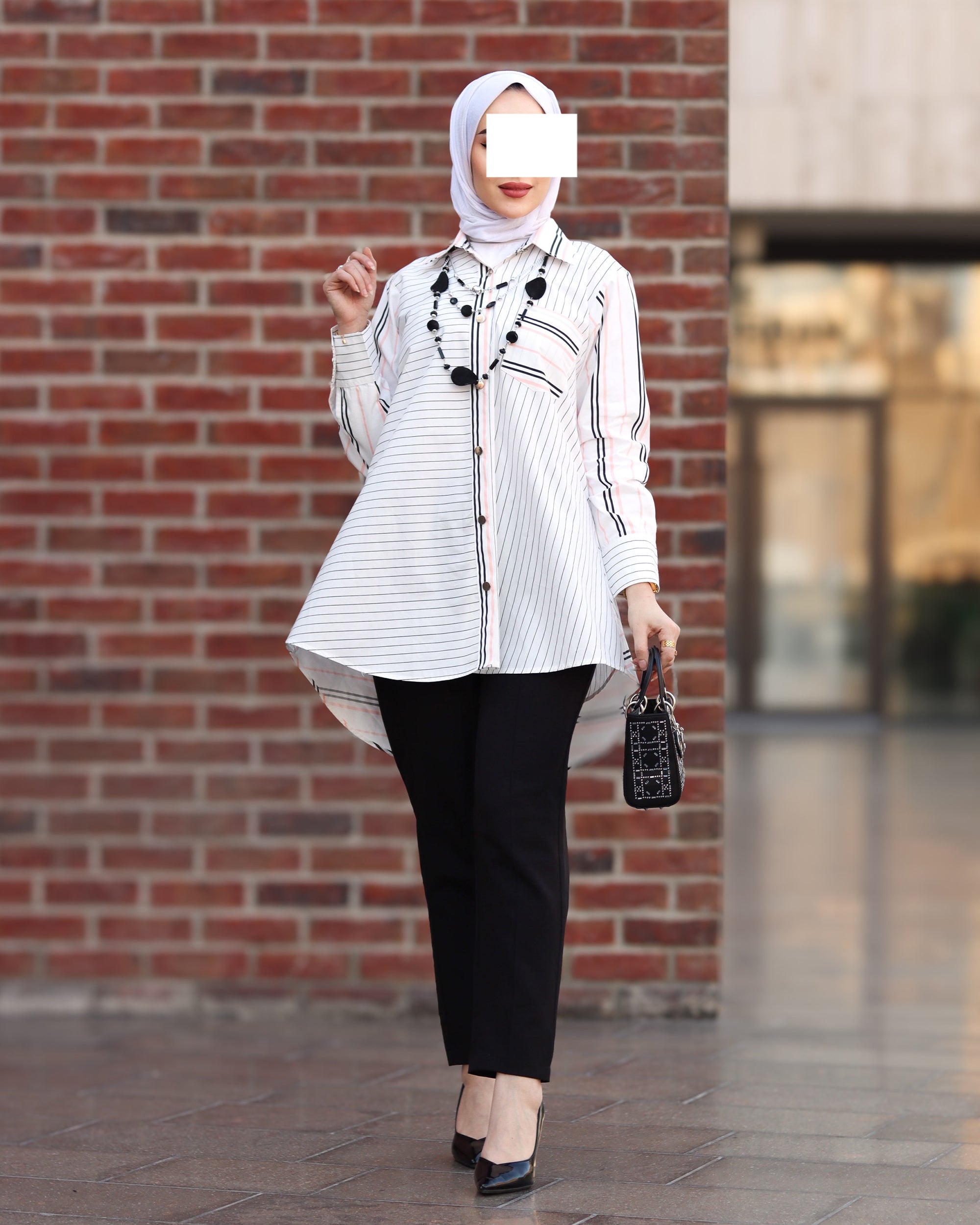 Linear Elegance Poplin Shirt