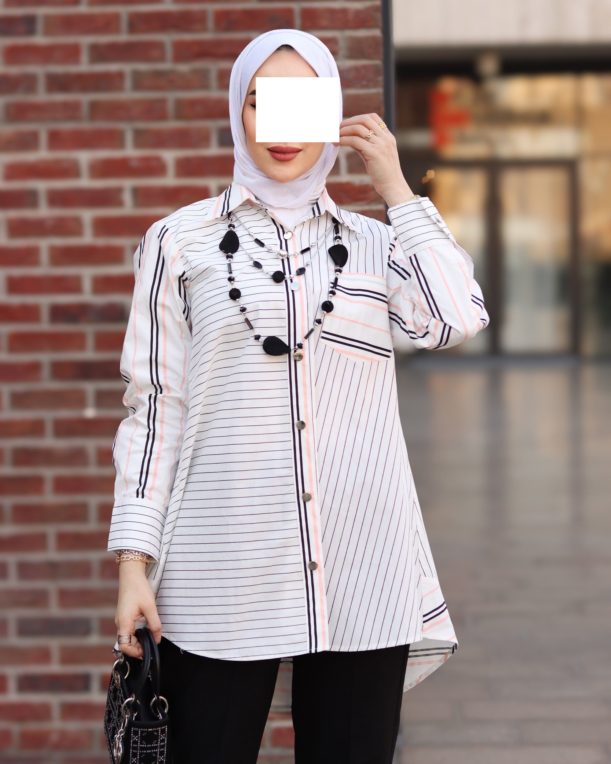 Linear Elegance Poplin Shirt