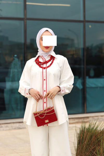 Scarlet Accent Poplin Shirt