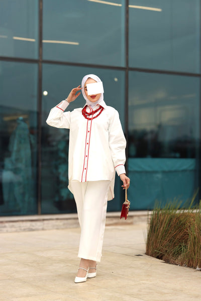 Scarlet Accent Poplin Shirt