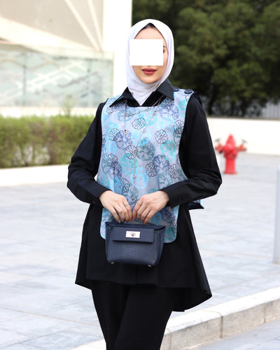 Aqua Bloom Poplin Shirt & Vest