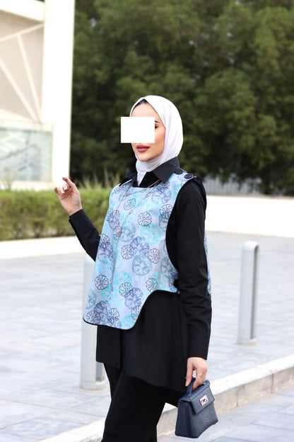 Aqua Bloom Poplin Shirt & Vest