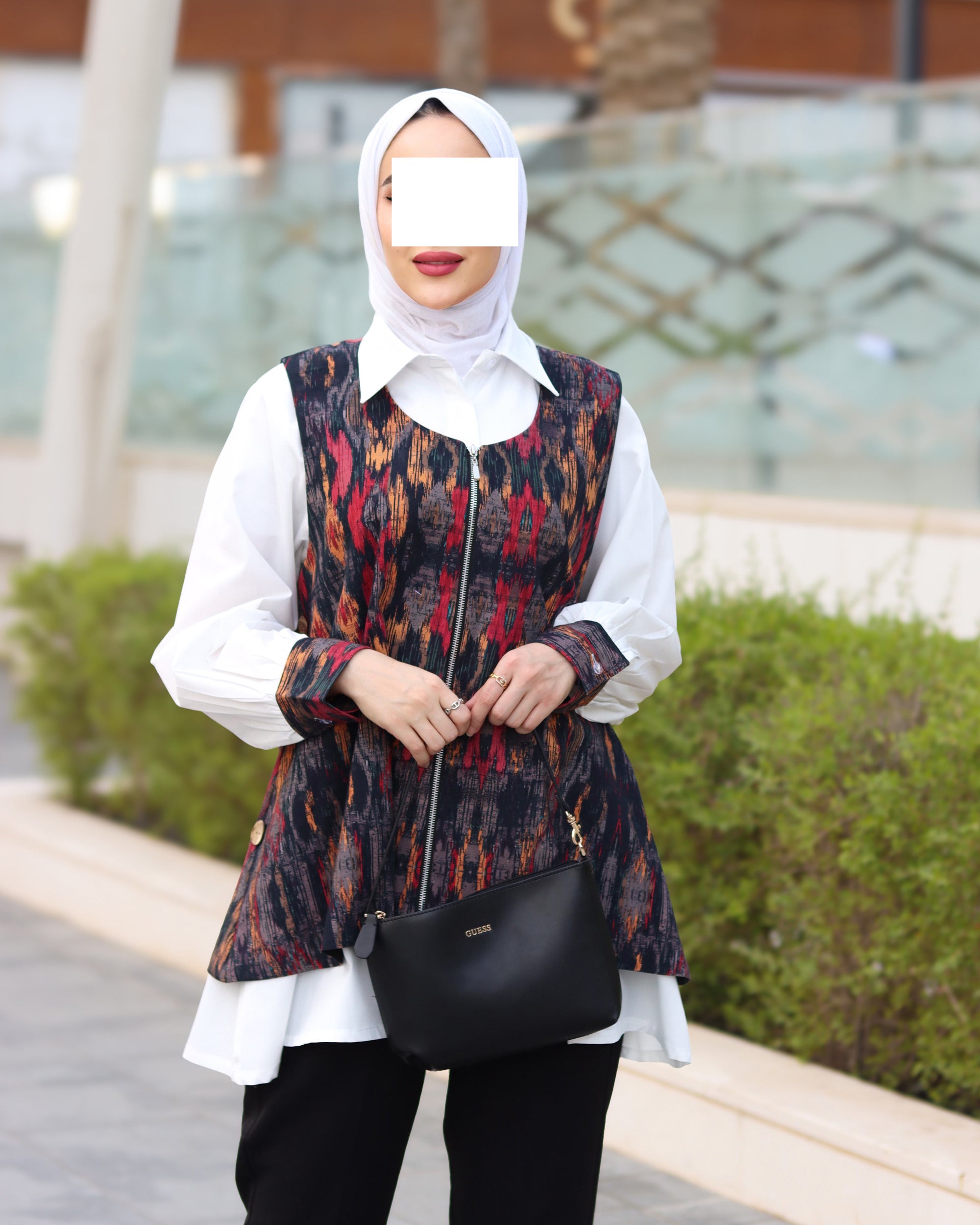 قميص وسترة بوبلين بلون ميدنايت إمبر