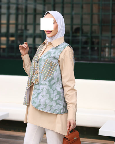 قميص و سترة بوبلين تناغم الميرمية