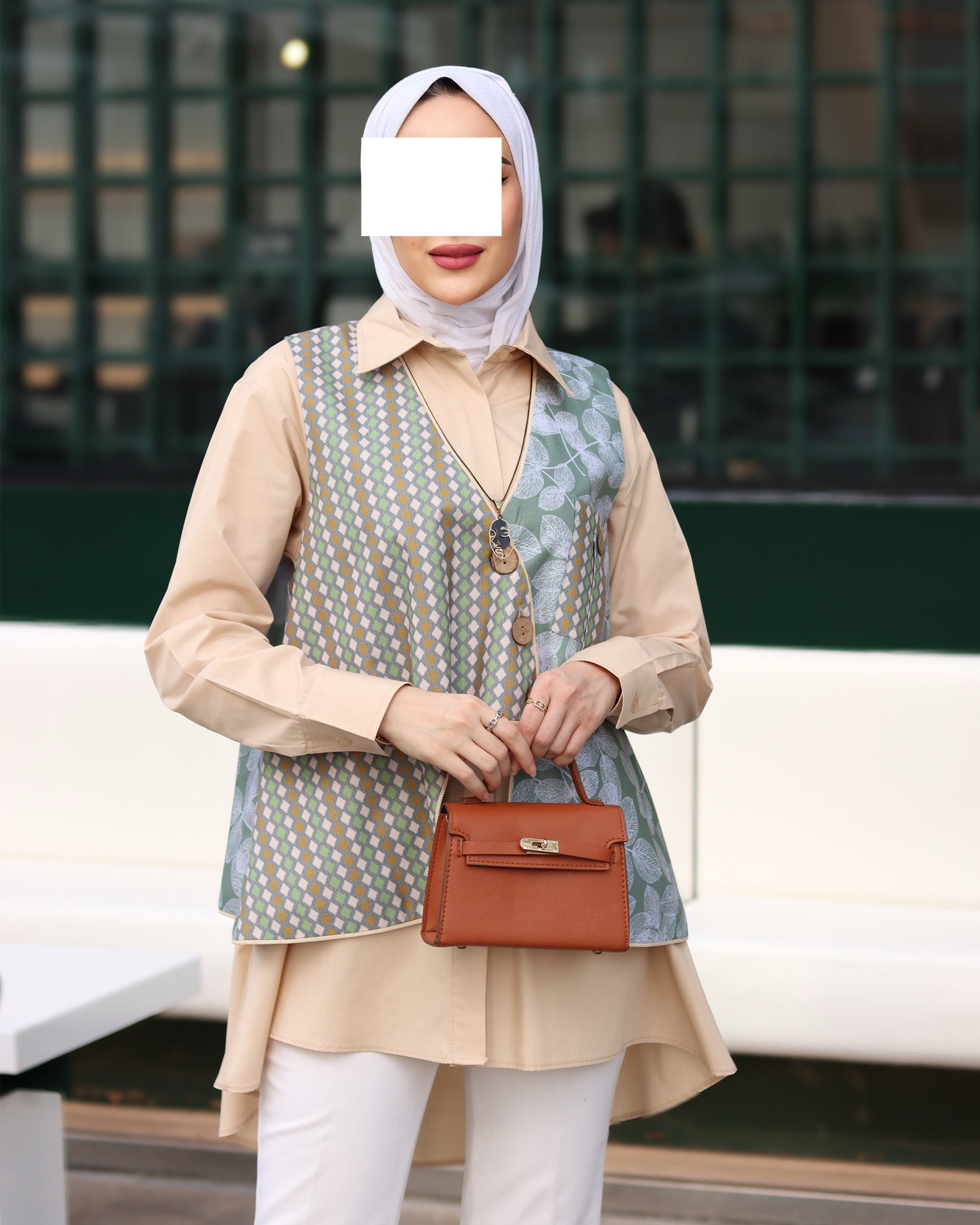 قميص و سترة بوبلين تناغم الميرمية