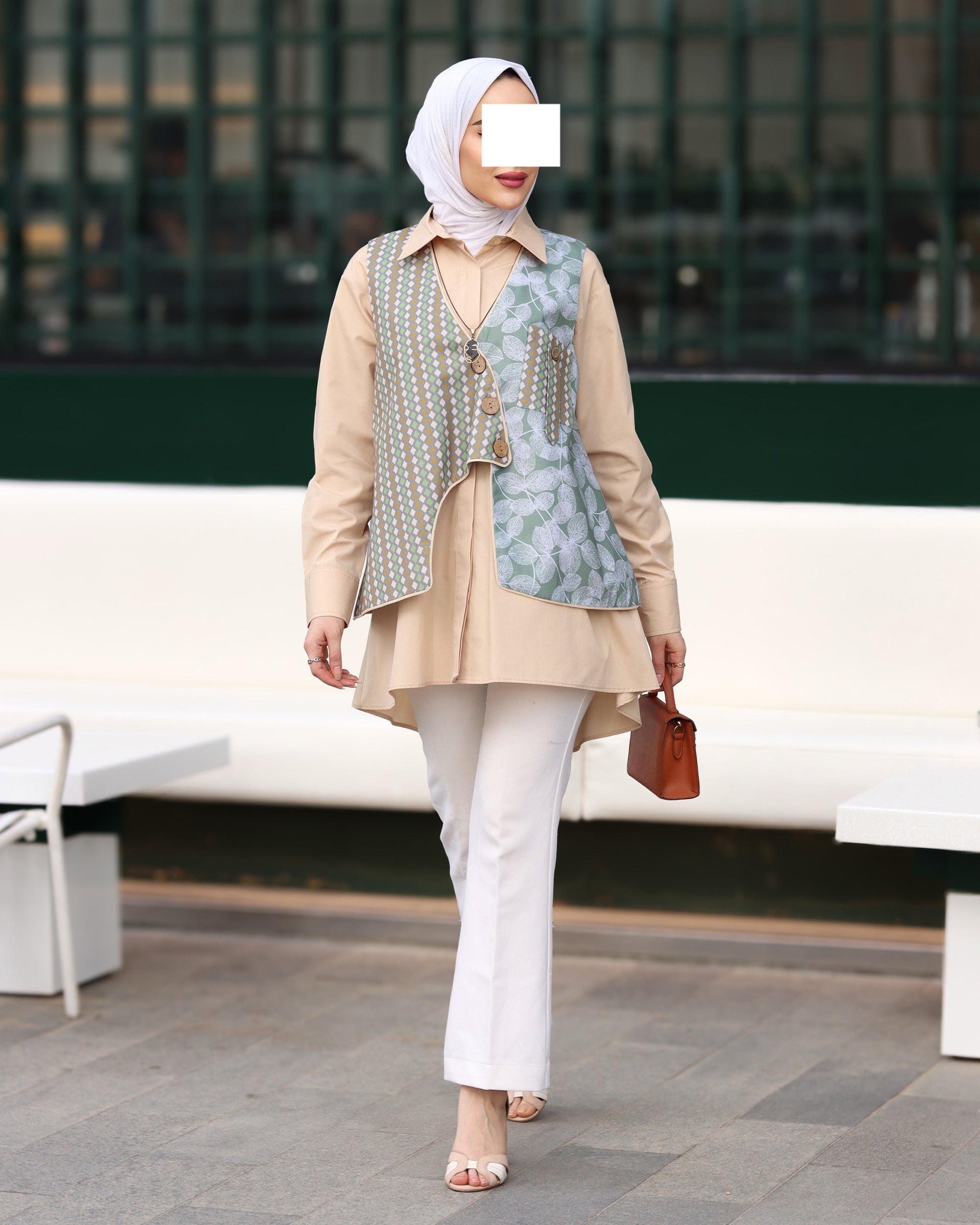 قميص و سترة بوبلين تناغم الميرمية