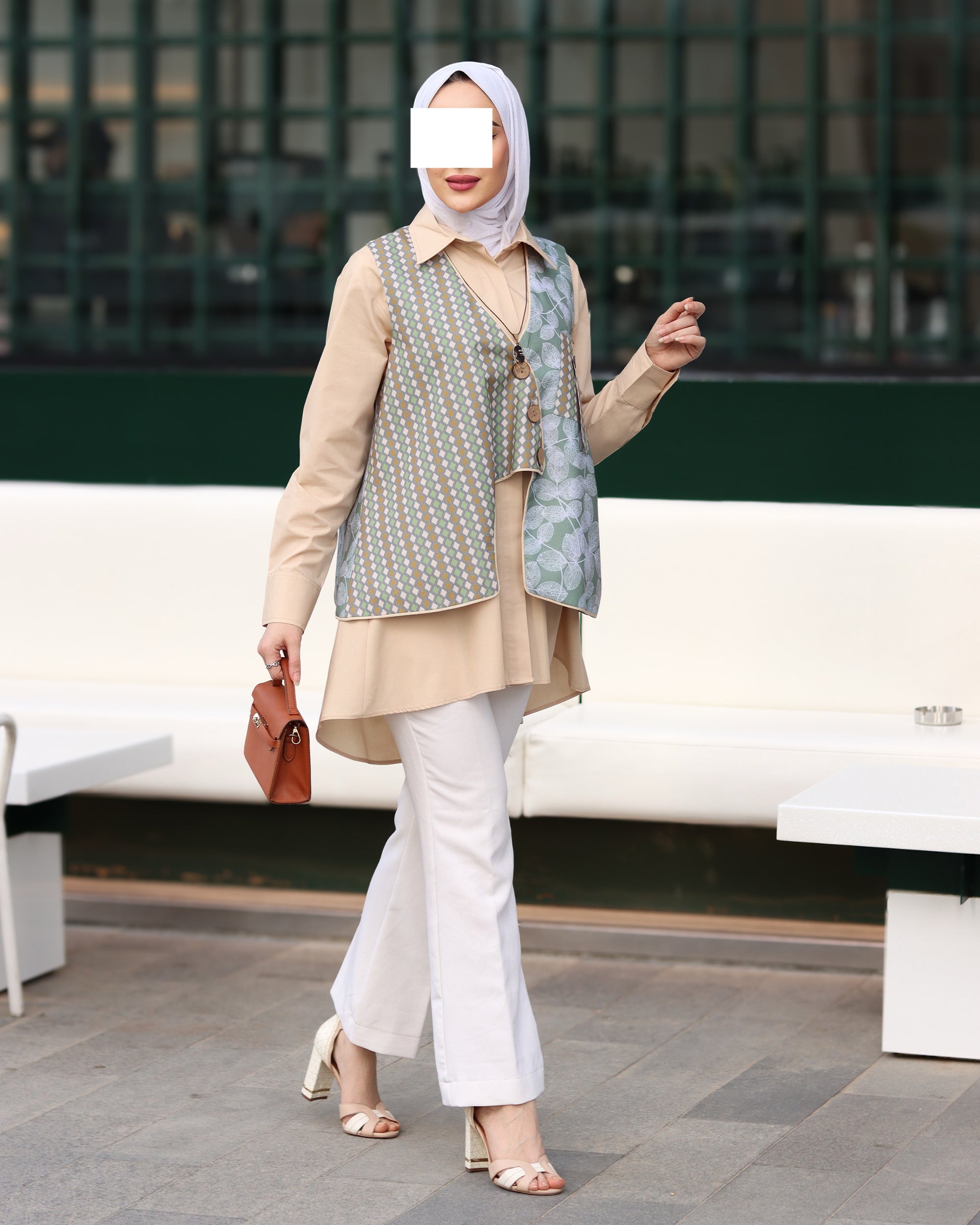 قميص و سترة بوبلين تناغم الميرمية