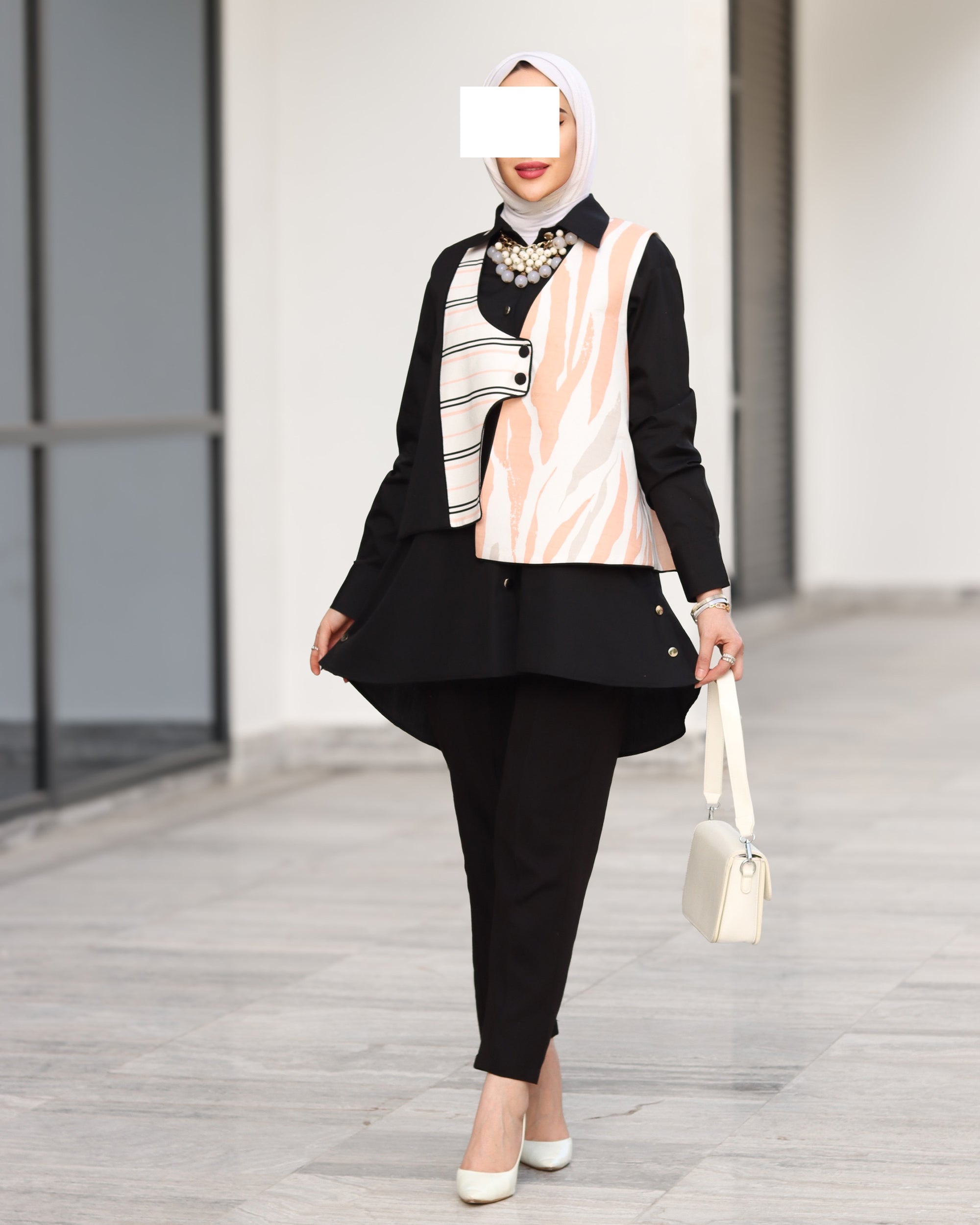 Peach Noir Poplin Shirt