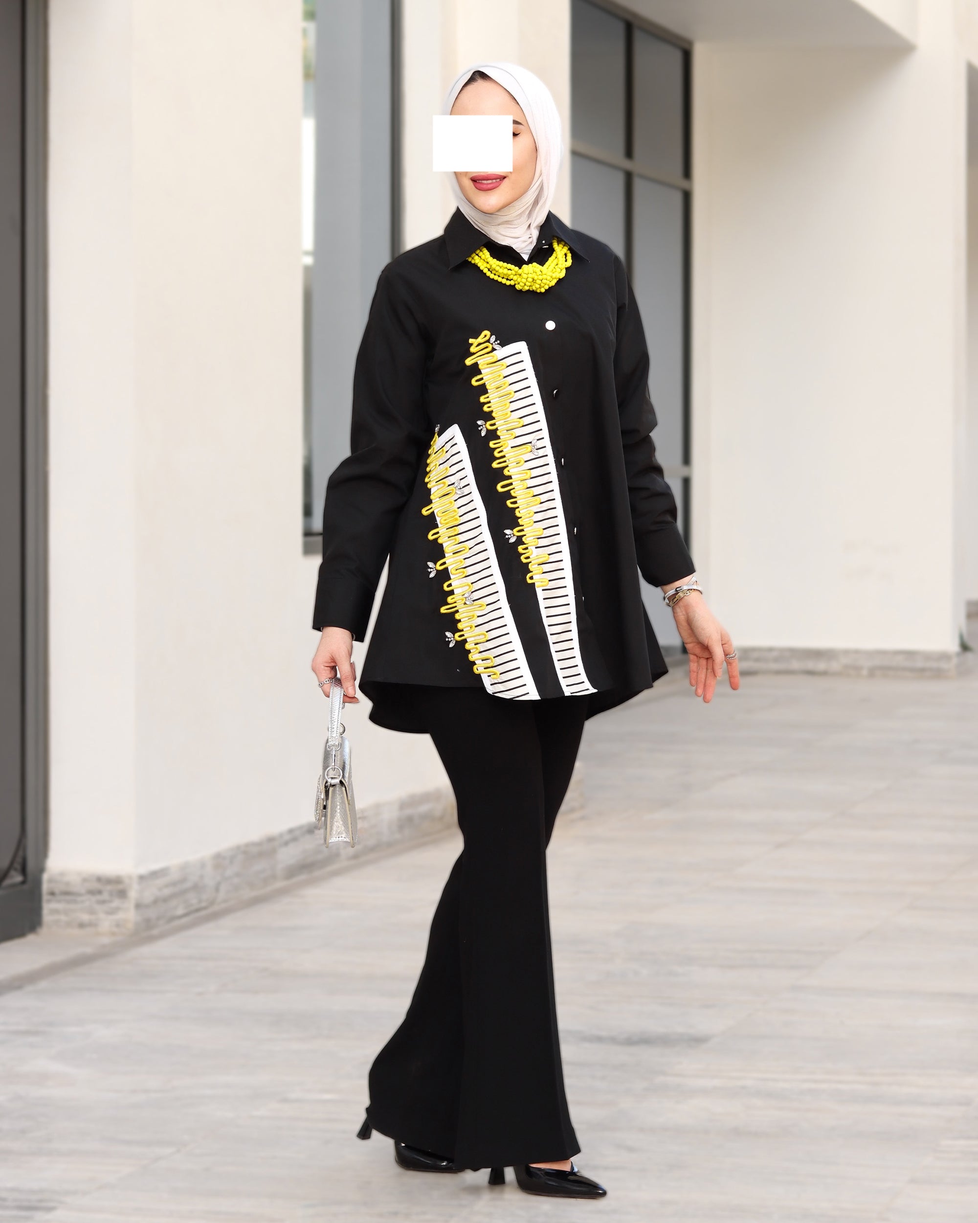 قميص بوبلين فيفا نوار