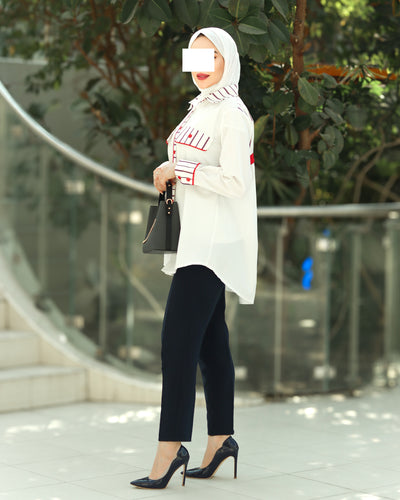 قميص بوبلين كريمسون ستيتش