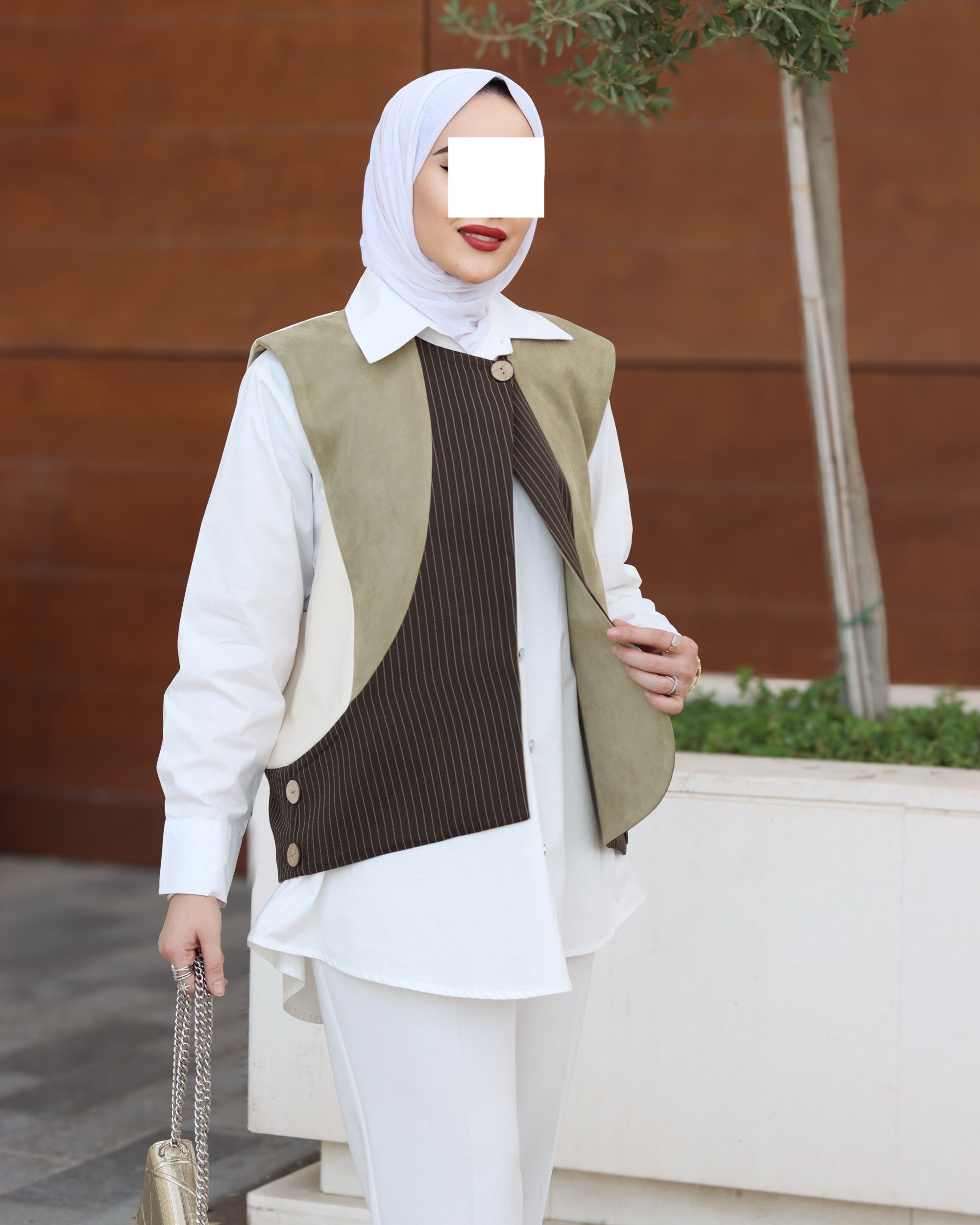 مجموعة سترة ساج دريفت من البوبلين والشاموا