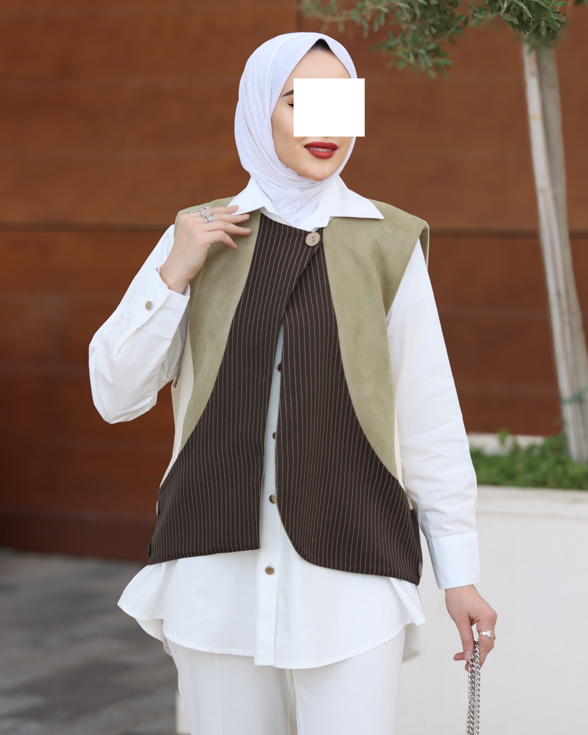 مجموعة سترة ساج دريفت من البوبلين والشاموا