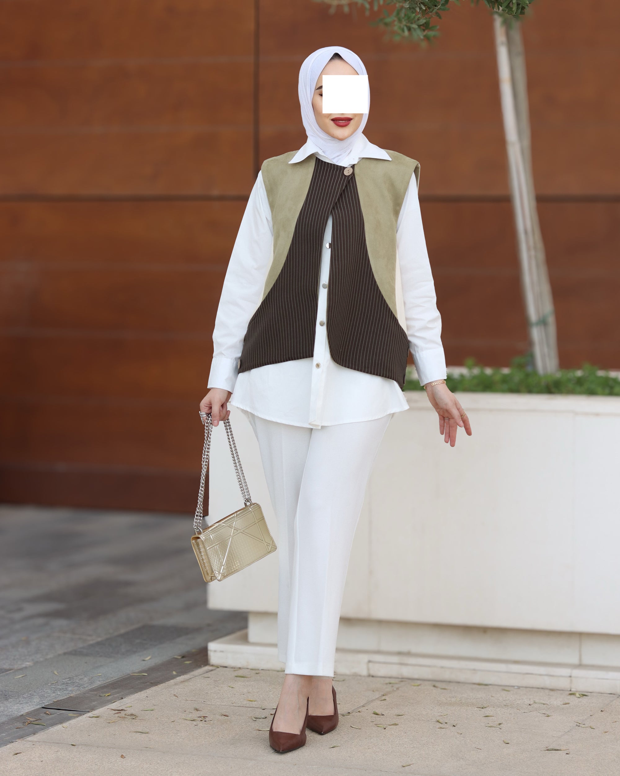 مجموعة سترة ساج دريفت من البوبلين والشاموا