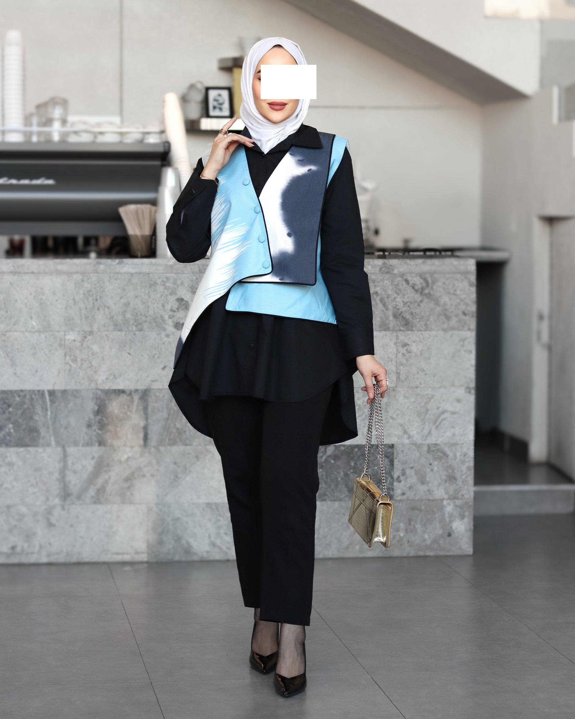 Inkwave Layered Vest Shirt