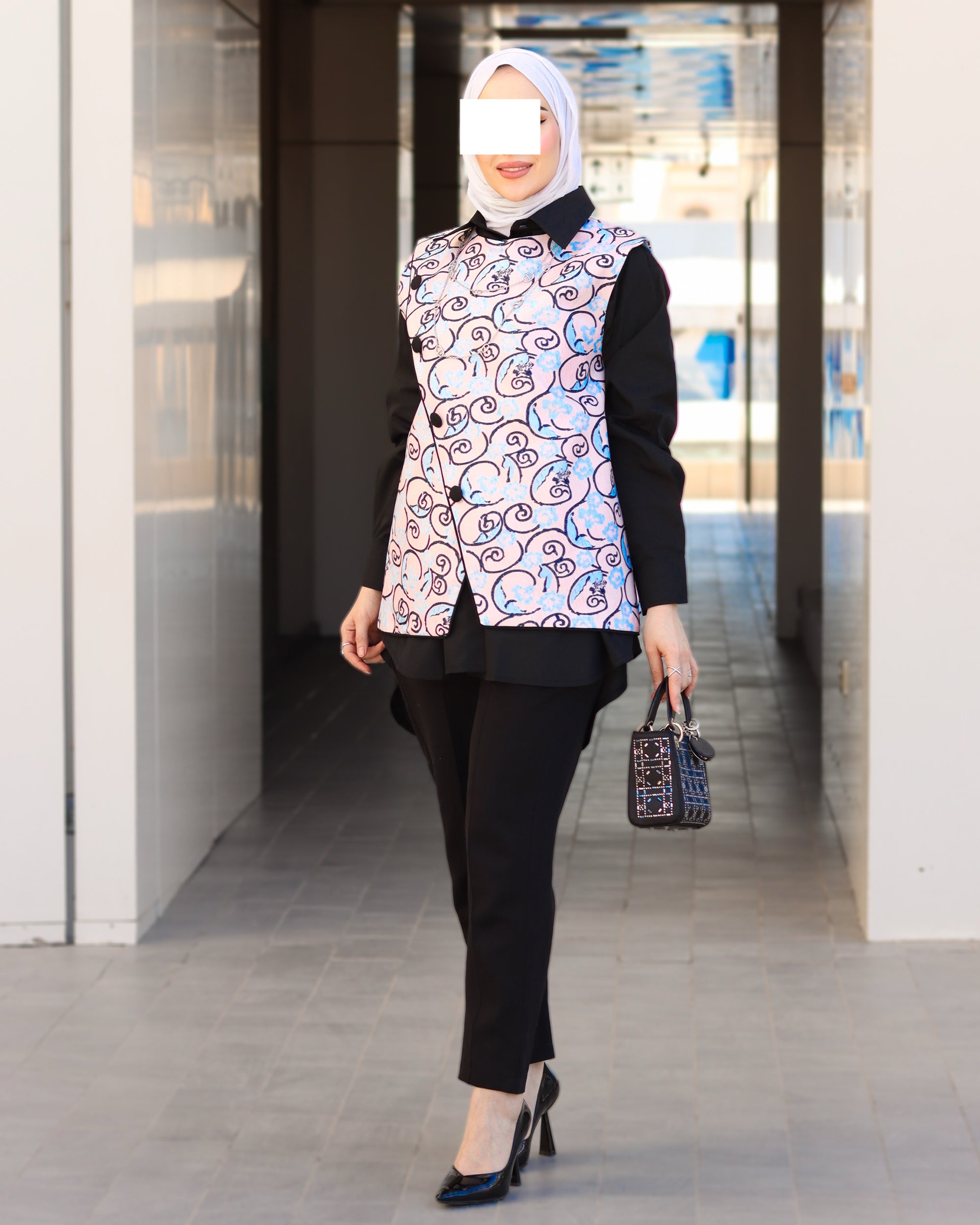 مجموعة سترة بوبلين ميدنايت بلوم