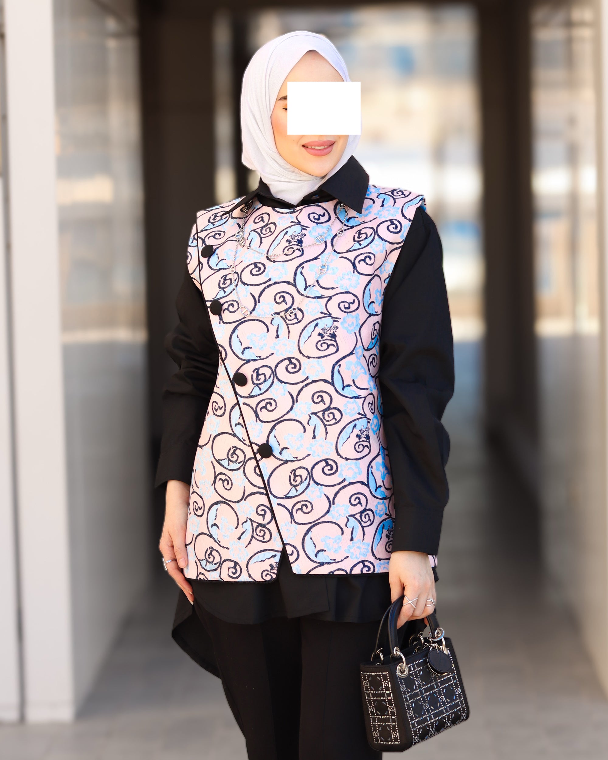 مجموعة سترة بوبلين ميدنايت بلوم