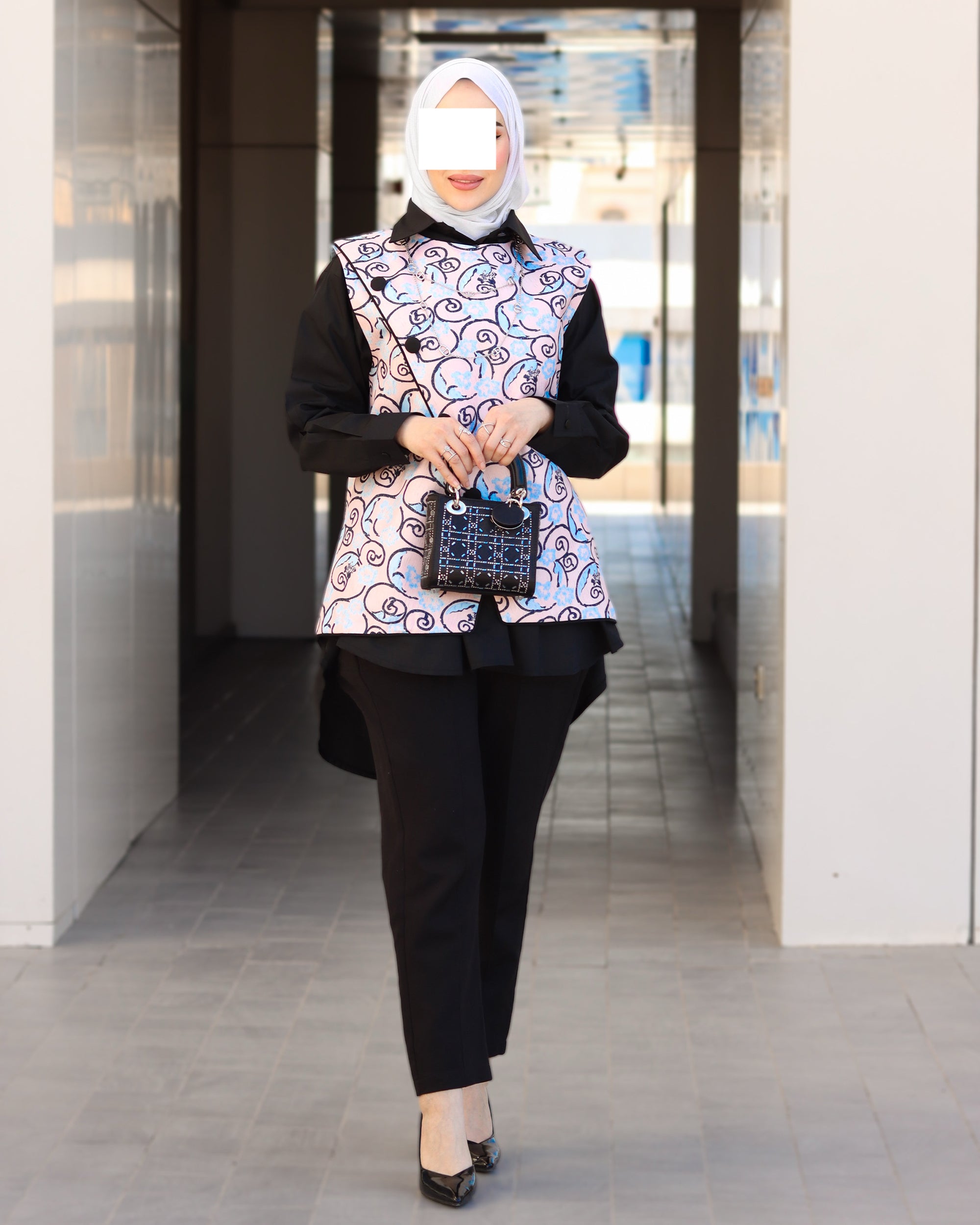 مجموعة سترة بوبلين ميدنايت بلوم