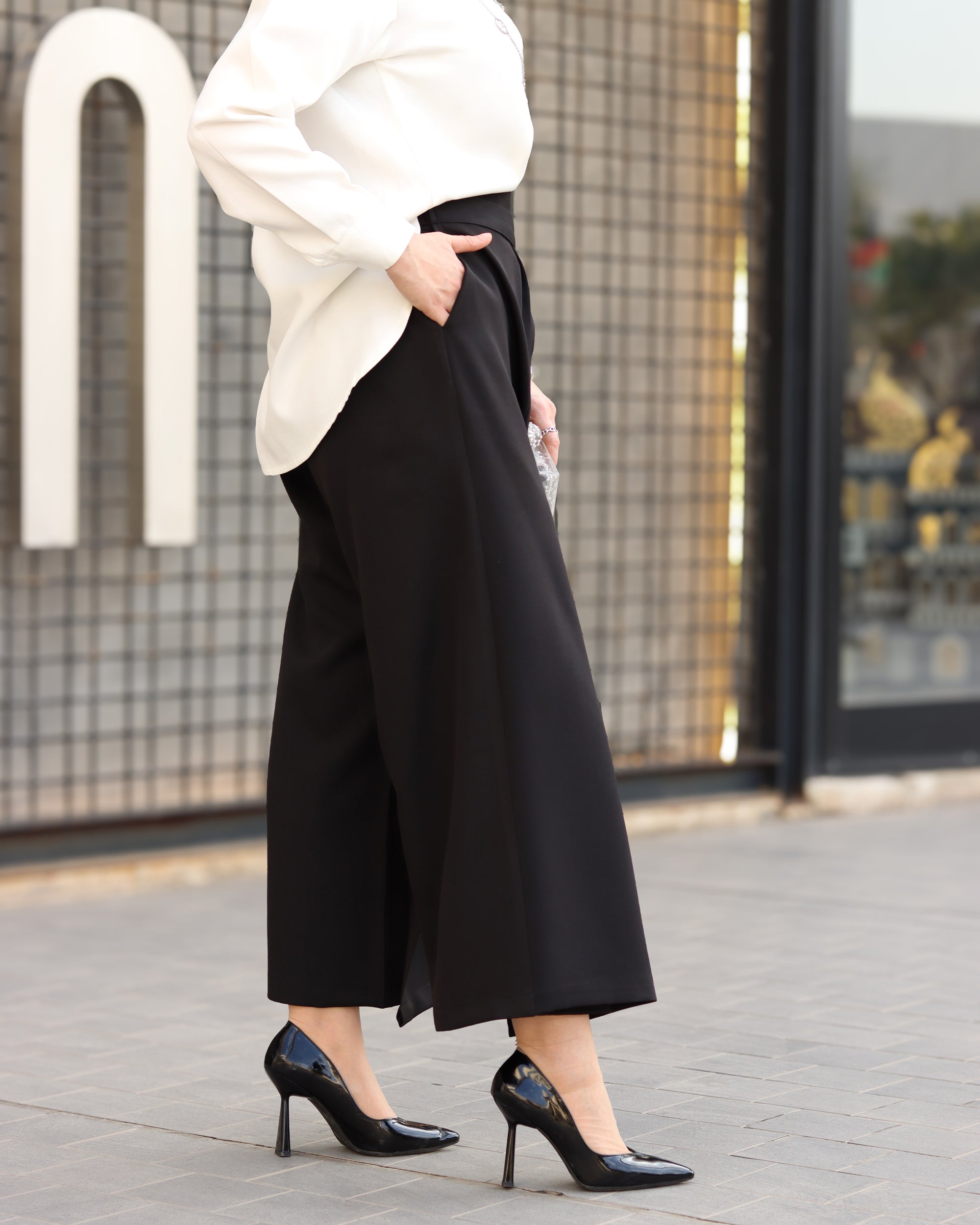 بنطلون باربي ميدنايت بخصر متقاطع